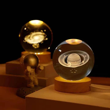 CRYSTAL BALL COSMIC 3D BEDSIDE LAMP BEDROOM HOME DECOR