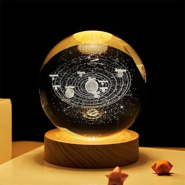 CRYSTAL BALL COSMIC 3D BEDSIDE LAMP BEDROOM HOME DECOR