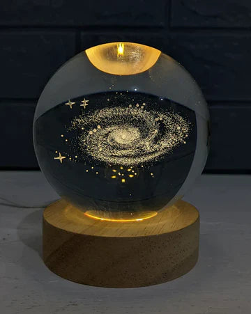 CRYSTAL BALL COSMIC 3D BEDSIDE LAMP BEDROOM HOME DECOR