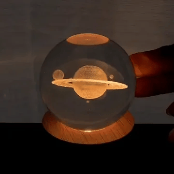 CRYSTAL BALL COSMIC 3D BEDSIDE LAMP BEDROOM HOME DECOR