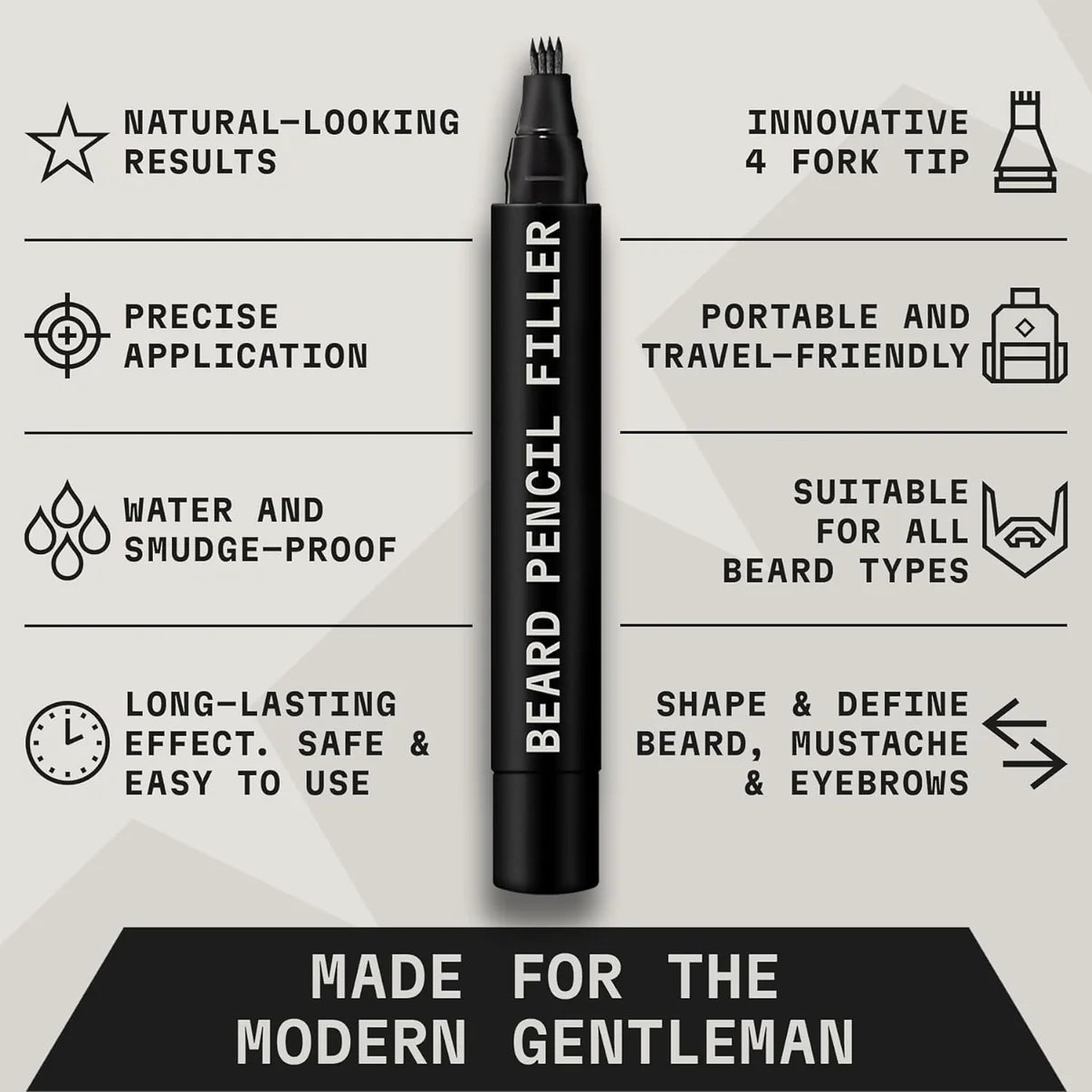 Beard Filler Kit With Pen & Brush