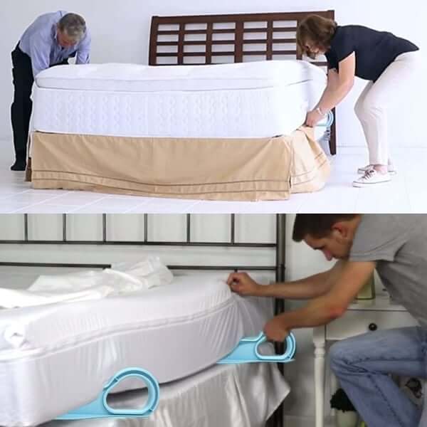 Mattress ergonomic lifting cleaning tool