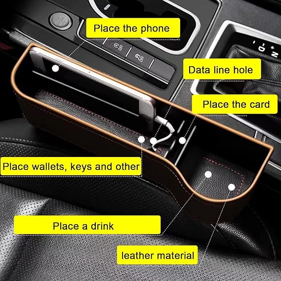 Seat Pockets Leather Car Seat Organizer