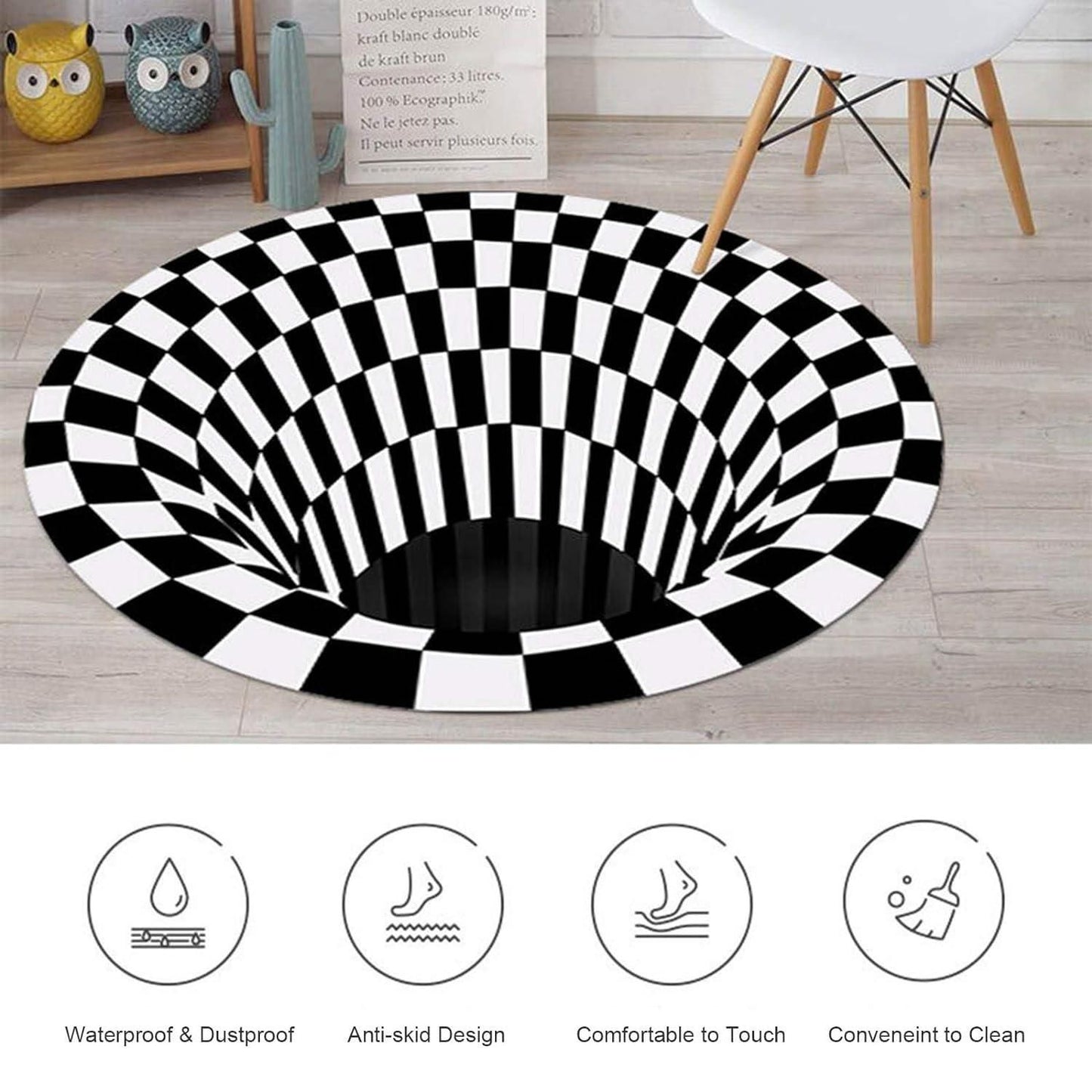 Black & White3D Carpet