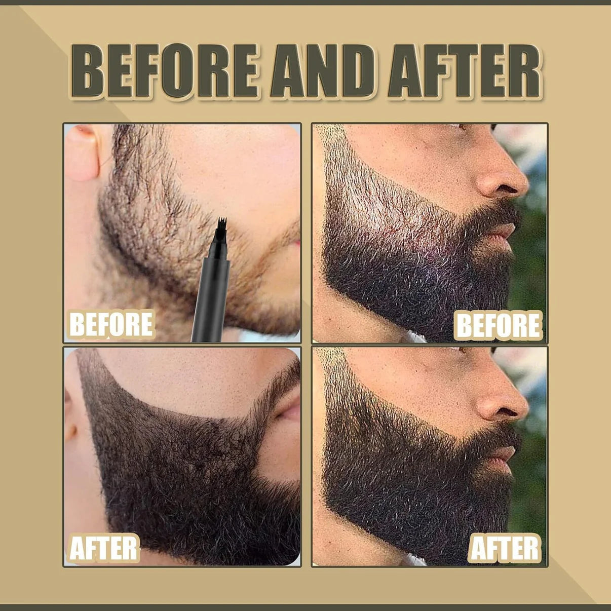Beard Filler Kit With Pen & Brush